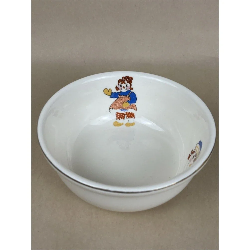 RARE VTG 1941 RAGGEDY ANN & ANDY‎ Kids PLATE/MUG/BOWL SET-JOHNNY GRUELLE CO. SET